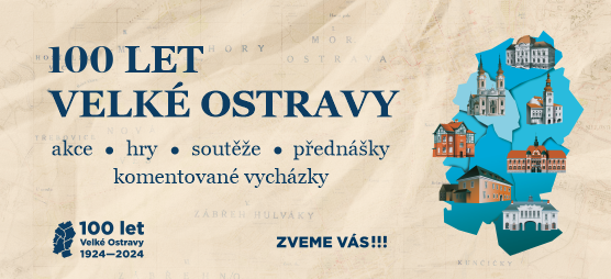 Logo Velká Ostrava - 100 let Velké Ostravy: akce, hry, soutěže, přednášky komentované vycházky