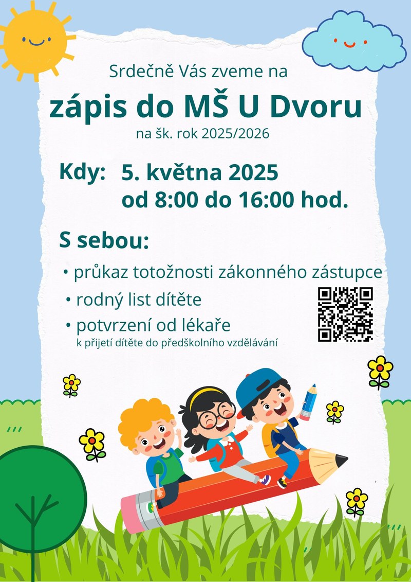 Zápis do Mateřské školy U Dvoru